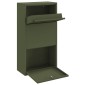 vidaXL Θυρίδα Πακέτων με πόρτα Ελιά Πράσινη 44 x 22 x 82 εκ. Ατσάλι