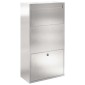 vidaXL Θυρίδα Πακέτων Ασημί 44 x 22 x 82 εκ. Ανοξείδωτο ατσάλι