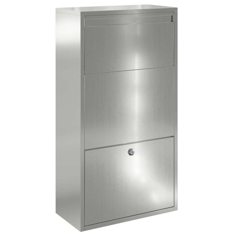 vidaXL Θυρίδα Πακέτων Ασημί 44 x 22 x 82 εκ. Επικαλυμμένος Χάλυβας