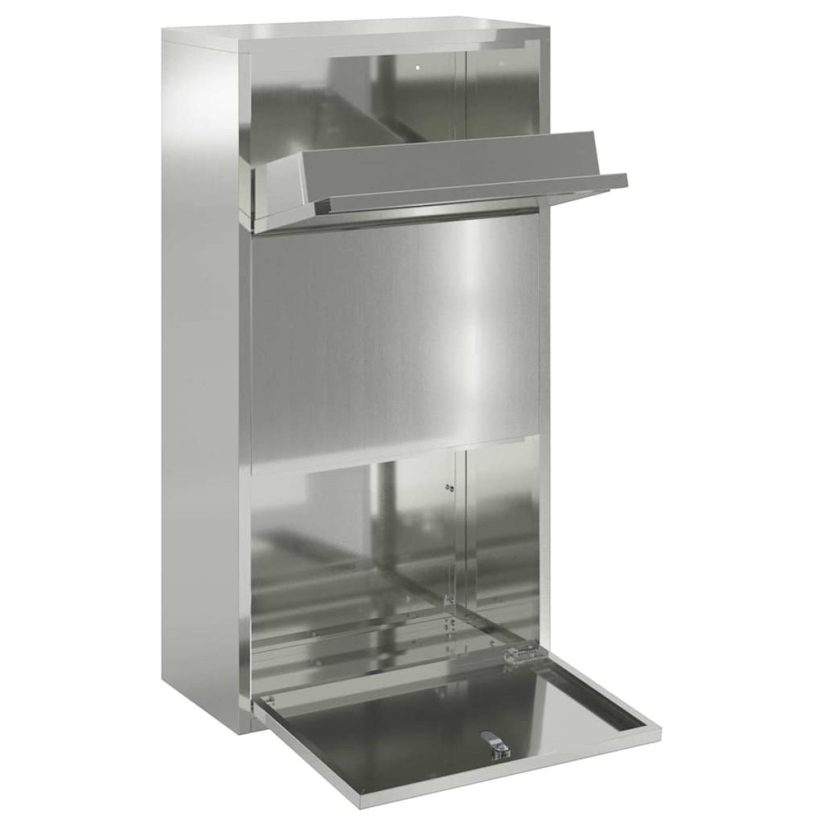 vidaXL Θυρίδα Πακέτων Ασημί 44 x 22 x 82 εκ. Επικαλυμμένος Χάλυβας
