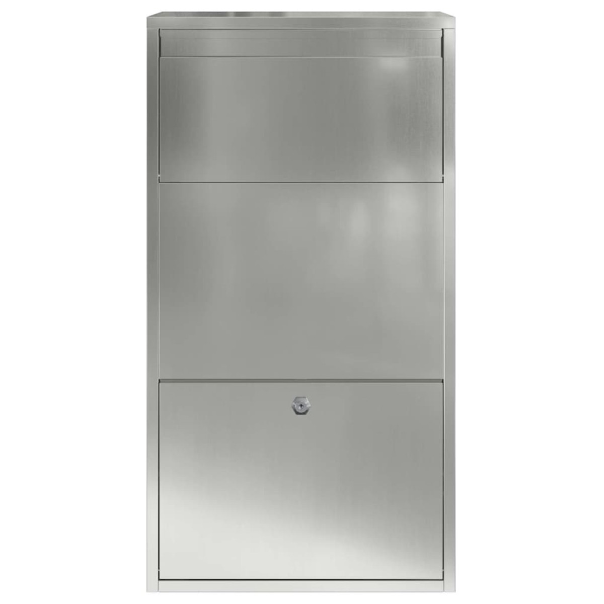 vidaXL Θυρίδα Πακέτων Ασημί 44 x 22 x 82 εκ. Επικαλυμμένος Χάλυβας