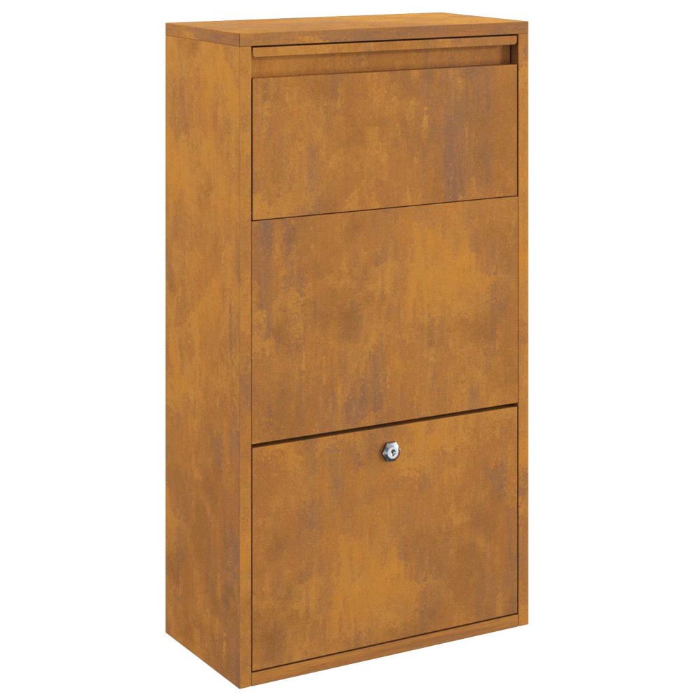 vidaXL Θυρίδα Πακέτων με αποθήκευση με πόρτα Σκ rusty 44 x 22 x 82 εκ.