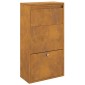 vidaXL Θυρίδα Πακέτων με αποθήκευση με πόρτα Σκ rusty 44 x 22 x 82 εκ.