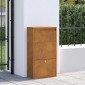 vidaXL Θυρίδα Πακέτων με αποθήκευση με πόρτα Σκ rusty 44 x 22 x 82 εκ.