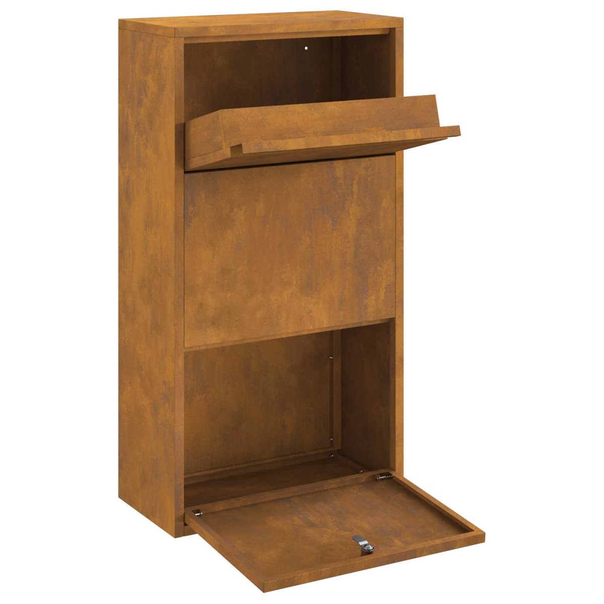 vidaXL Θυρίδα Πακέτων με αποθήκευση με πόρτα Σκ rusty 44 x 22 x 82 εκ.