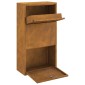 vidaXL Θυρίδα Πακέτων με αποθήκευση με πόρτα Σκ rusty 44 x 22 x 82 εκ.