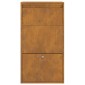 vidaXL Θυρίδα Πακέτων με αποθήκευση με πόρτα Σκ rusty 44 x 22 x 82 εκ.