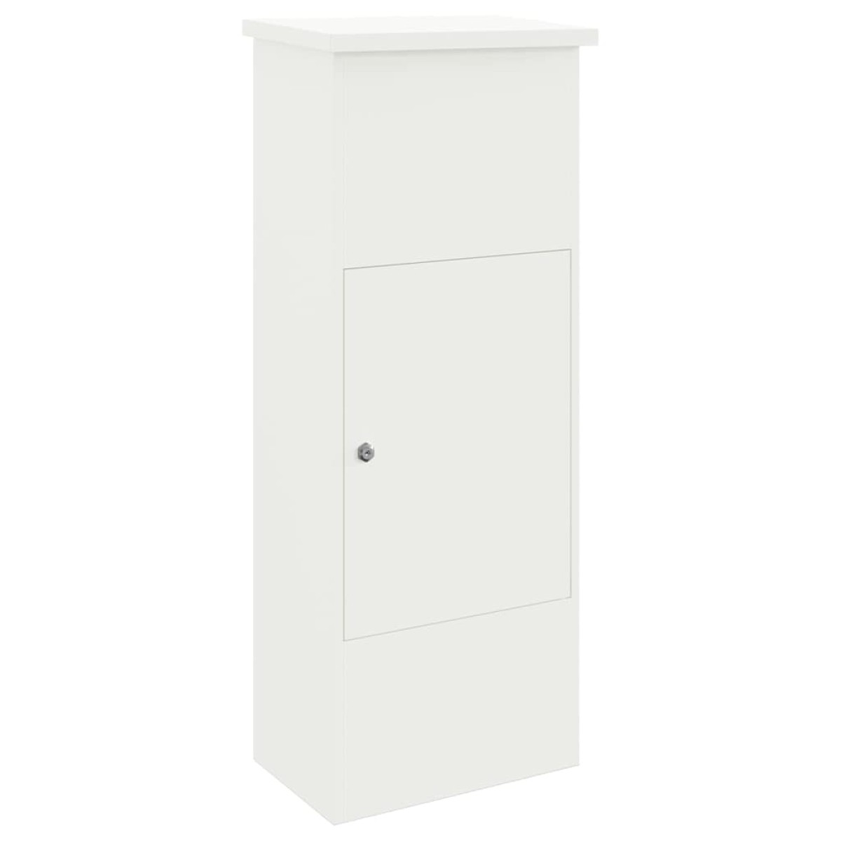 vidaXL Θυρίδα Πακέτων με αποθήκευση Λευκό 44,5 x 29 x 110,5 εκ Ατσάλι