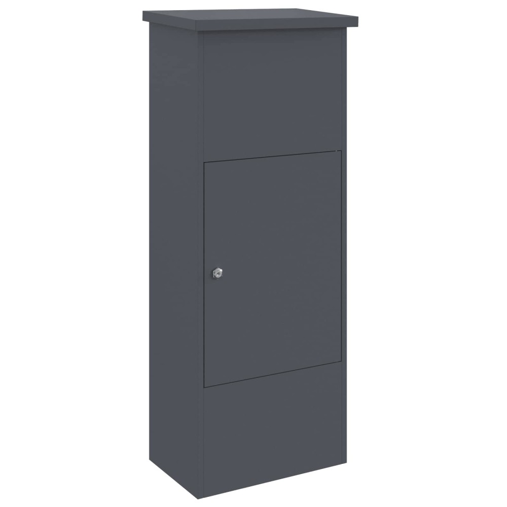 vidaXL Θυρίδα Πακέτων με πόρτα Ανθρακί 44,5 x 29 x 110,5 εκ Ατσάλι