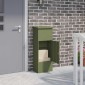 vidaXL Θυρίδα Πακέτων με αποθήκευση Λαδί 44,5 x 29 x 110,5 εκ Ατσάλι