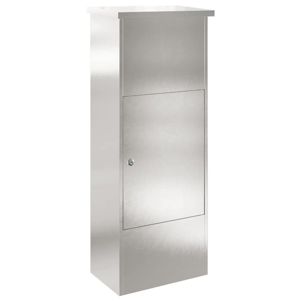 vidaXL Θυρίδα Πακέτων Ασημί 44,5 x 29 x 110,5 εκ Ανοξείδωτο ατσάλι
