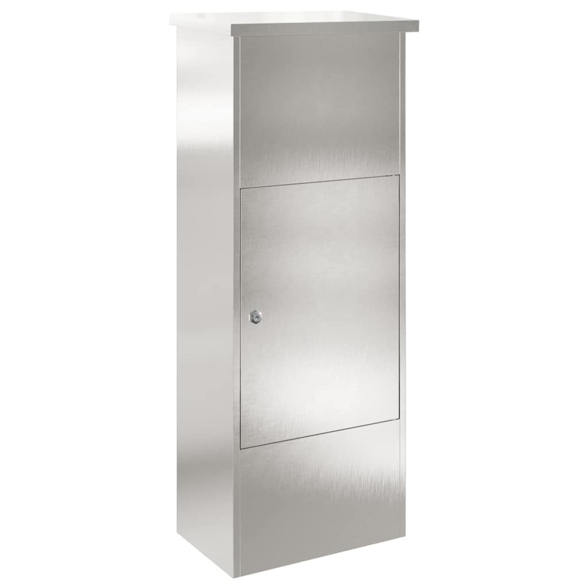 vidaXL Θυρίδα Πακέτων Ασημί 44,5 x 29 x 110,5 εκ Ανοξείδωτο ατσάλι