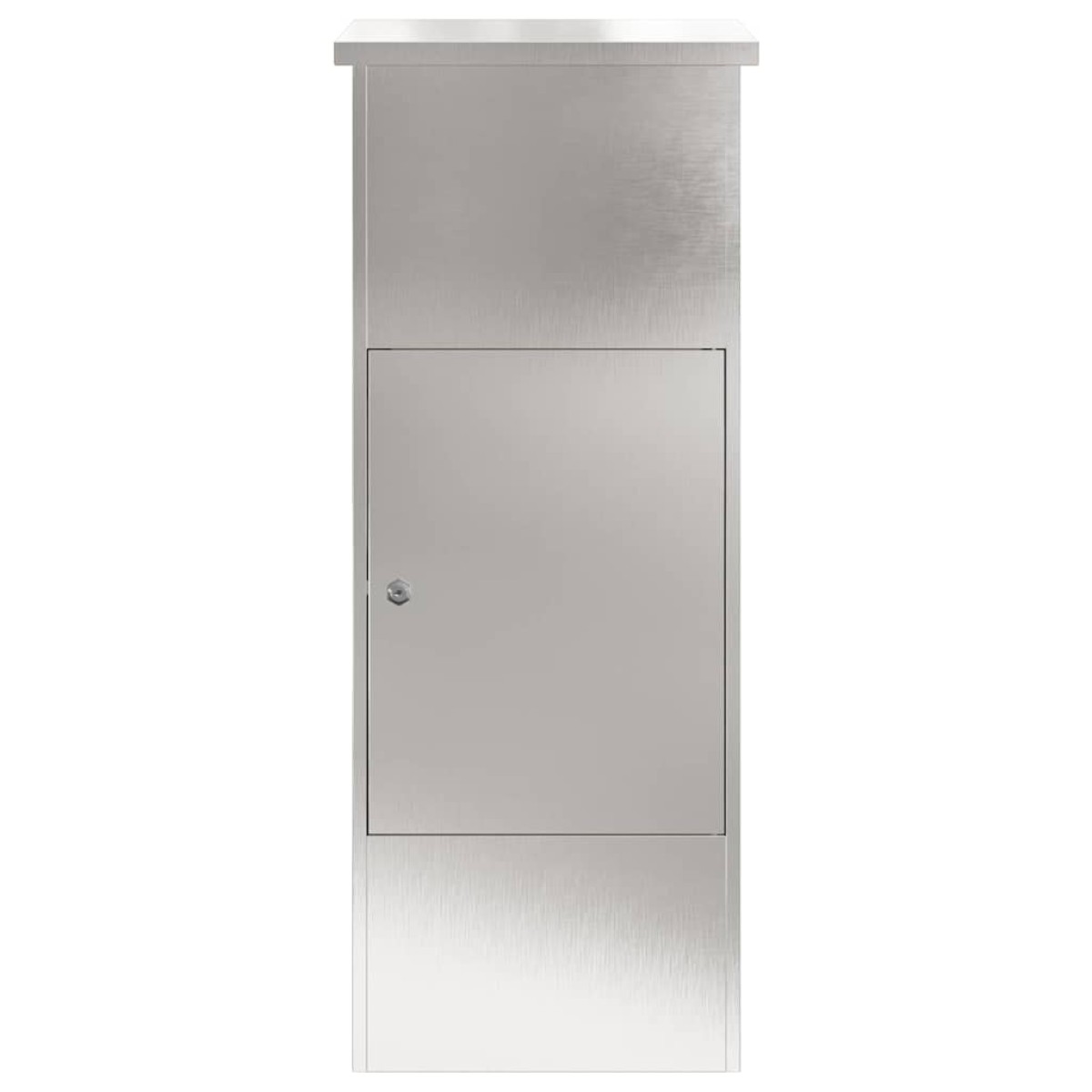 vidaXL Θυρίδα Πακέτων Ασημί 44,5 x 29 x 110,5 εκ Ανοξείδωτο ατσάλι