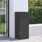 vidaXL Θυρίδα Πακέτων με αποθήκευση Μαύρο 47,5 x 38 x 59 εκ. Ατσάλι