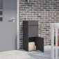 vidaXL Θυρίδα Πακέτων με αποθήκευση Μαύρο 47,5 x 38 x 59 εκ. Ατσάλι