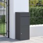 vidaXL Θυρίδα Πακέτων με αποθήκευση Ανθρακί 47,5 x 38 x 59 εκ. Ατσάλι
