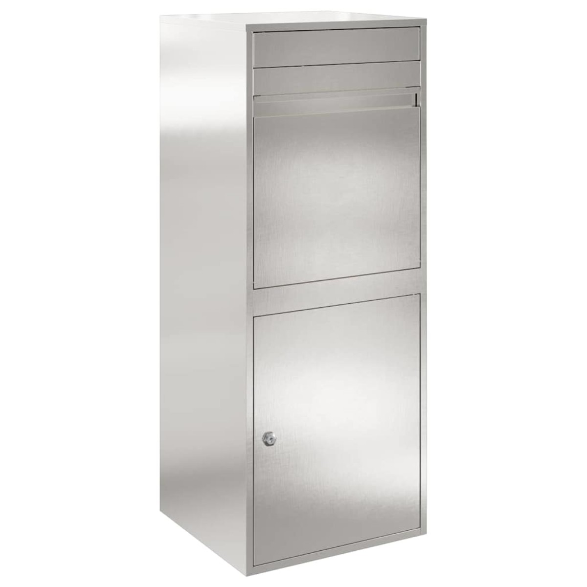 vidaXL Θυρίδα Πακέτων Ασημί 47,5 x 38 x 59 εκ. Ανοξείδωτο Ατσάλι