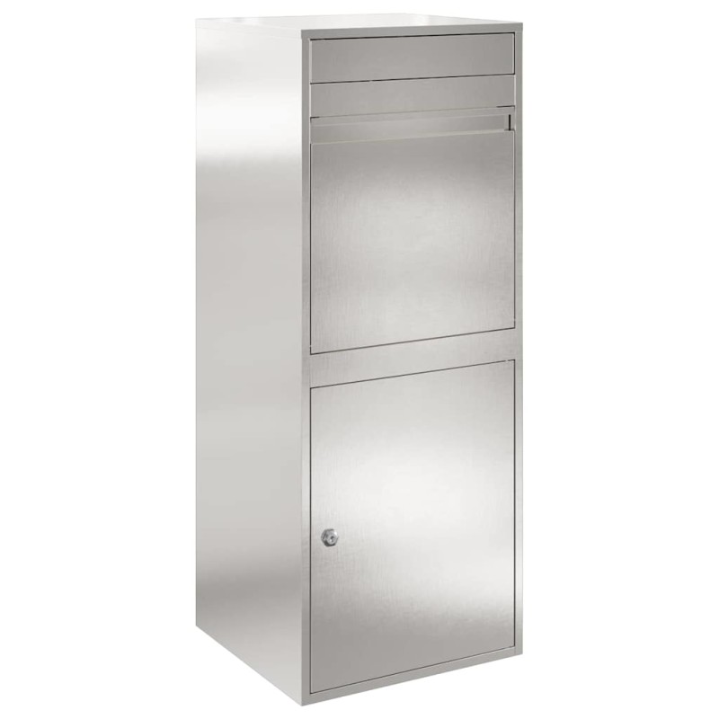 vidaXL Θυρίδα Πακέτων Ασημί 47,5 x 38 x 59 εκ. Ανοξείδωτο Ατσάλι