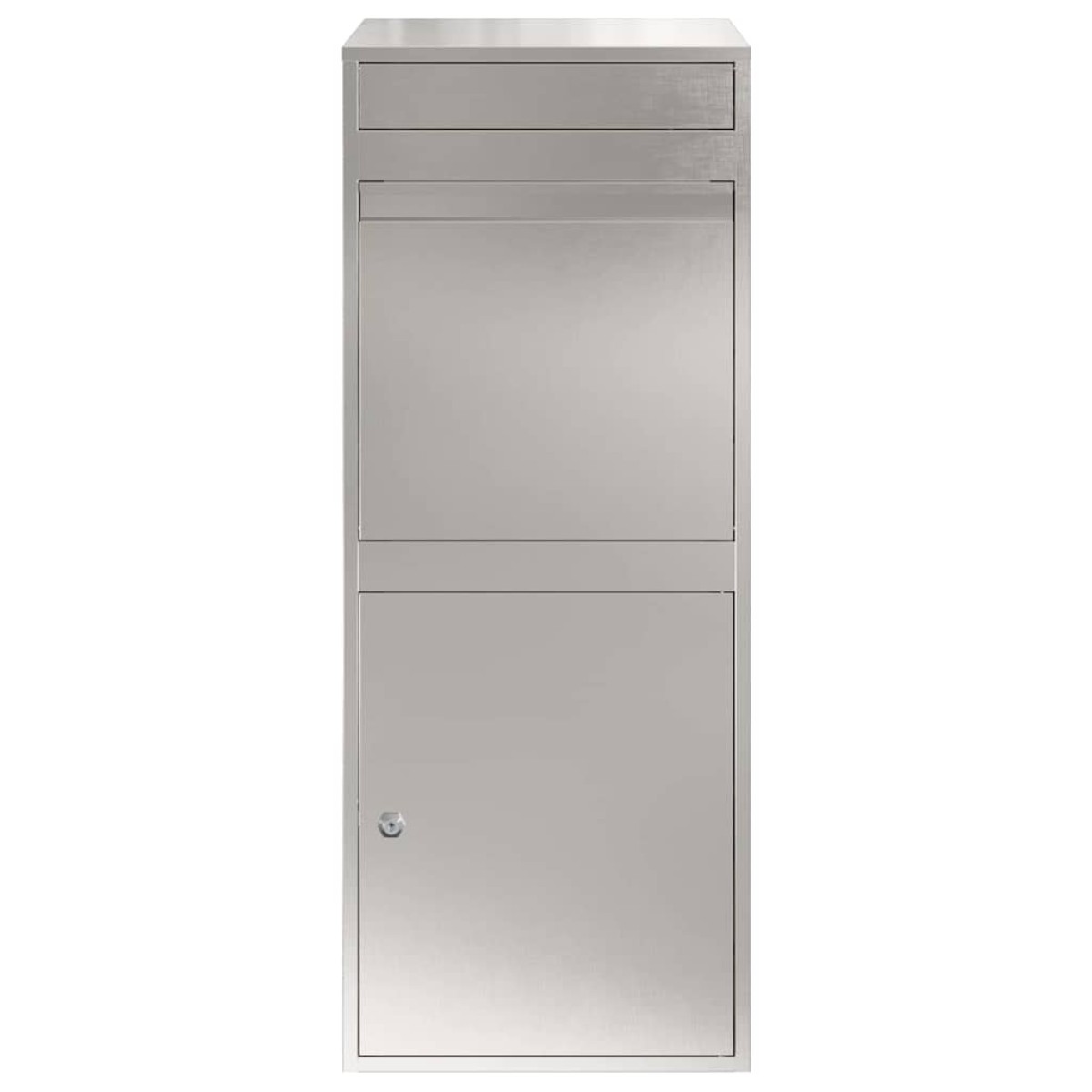 vidaXL Θυρίδα Πακέτων Ασημί 47,5 x 38 x 59 εκ. Ανοξείδωτο Ατσάλι