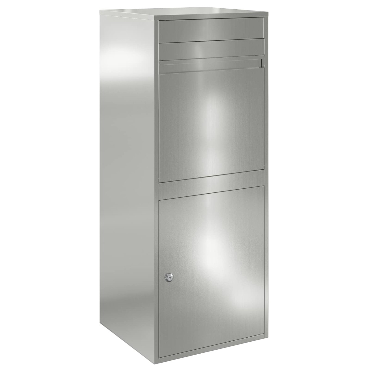 vidaXL Θυρίδα Πακέτων Ασημί 47,5 x 38 x 59 εκ. Γαλβανισμένος Χάλυβας