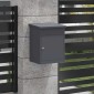 vidaXL Θυρίδα Πακέτων με αποθήκευση Ανθρακί 47,5 x 38 x 59 εκ. Ατσάλι