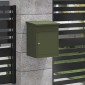 vidaXL Θυρίδα Πακέτων με αποθήκευση Λαδί 47,5 x 38 x 59 εκ. Ατσάλι