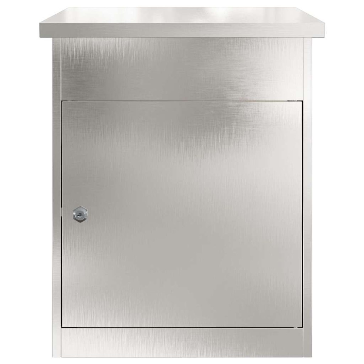 vidaXL Θυρίδα Πακέτων Ασημί 47,5 x 38 x 59 εκ. Ανοξείδωτο ατσάλι