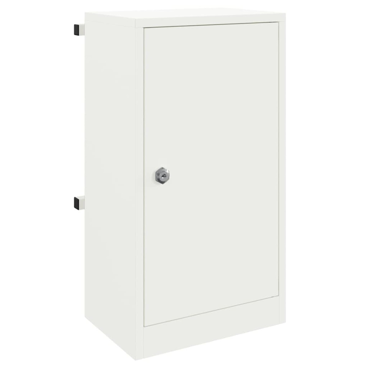 vidaXL γραμματοκιβώτιο με αποθήκευση Λευκό 30 x 20 x 55 εκ. Ατσάλι
