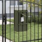 vidaXL γραμματοκιβώτιο με αποθήκευση Λαδί 30 x 20 x 55 εκ. Ατσάλι