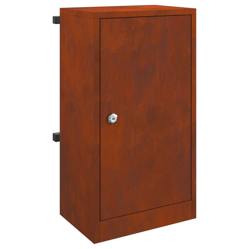 vidaXL γραμματοκιβώτιο με αποθήκευση Σκ rusty 30 x 20 x 55 εκ.
