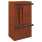 vidaXL γραμματοκιβώτιο με αποθήκευση Σκ rusty 30 x 20 x 55 εκ.