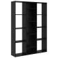 vidaXL Διαχωριστικό Δωματίου Μαύρη Οξυά 100 x 24 x 140 εκ.