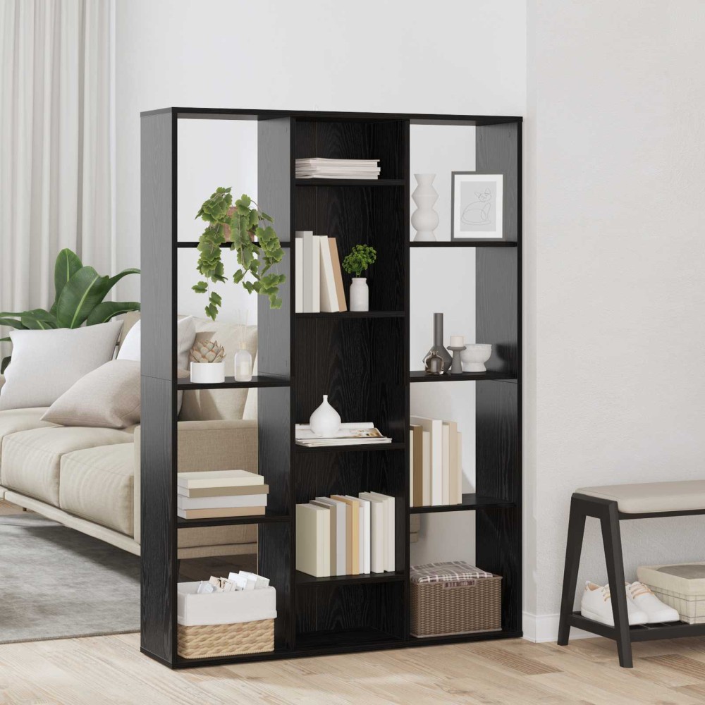 vidaXL Διαχωριστικό Δωματίου Μαύρη Οξυά 100 x 24 x 140 εκ.