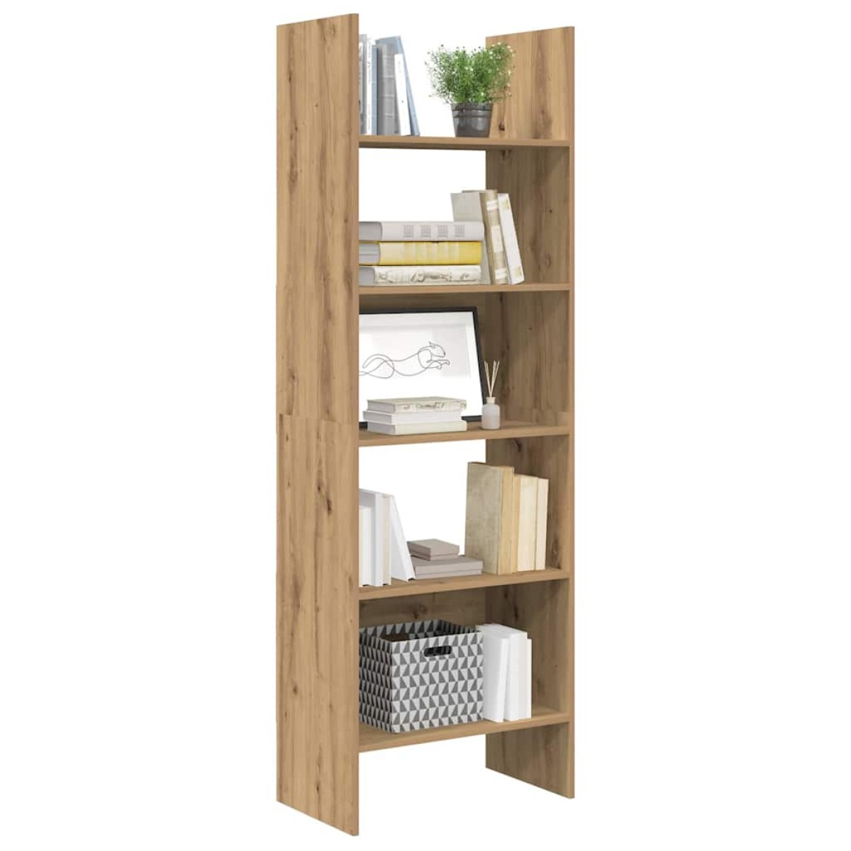 vidaXL Βιβλιοθήκη 5 επίπεδα 60 x 35 x 180 εκατοστά Επεξεργασμένο Ξύλο