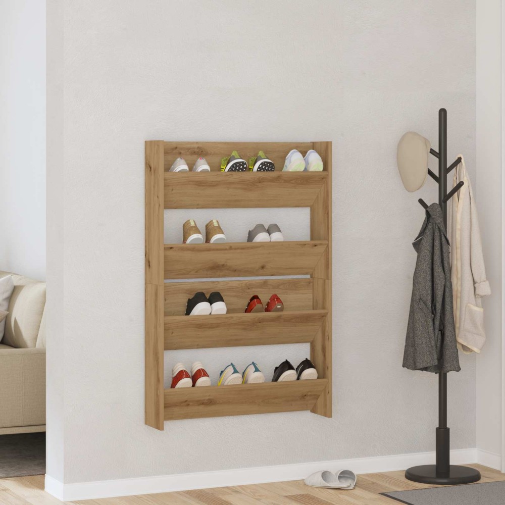 vidaXL Ντουλάπα Παπουτσιών 2 τμχ. 81 x 18 x 60 εκ. Επεξεργασμένο Ξύλο