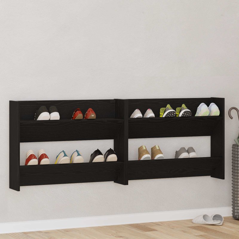 vidaXL Ντουλάπα Παπουτσιών 2 τμχ. 83 x 18 x 60 εκ. Επεξεργασμένο Ξύλο