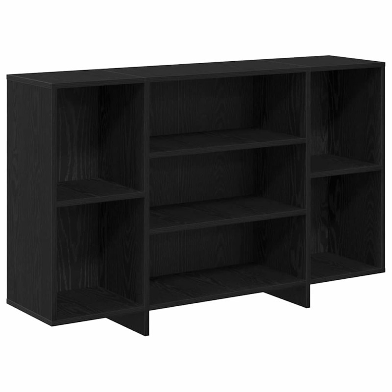 vidaXL Πλαϊνό γραφείο Μαύρη Οξυά 120 x 30 x 75 εκ Επεξεργασμένο Ξύλο