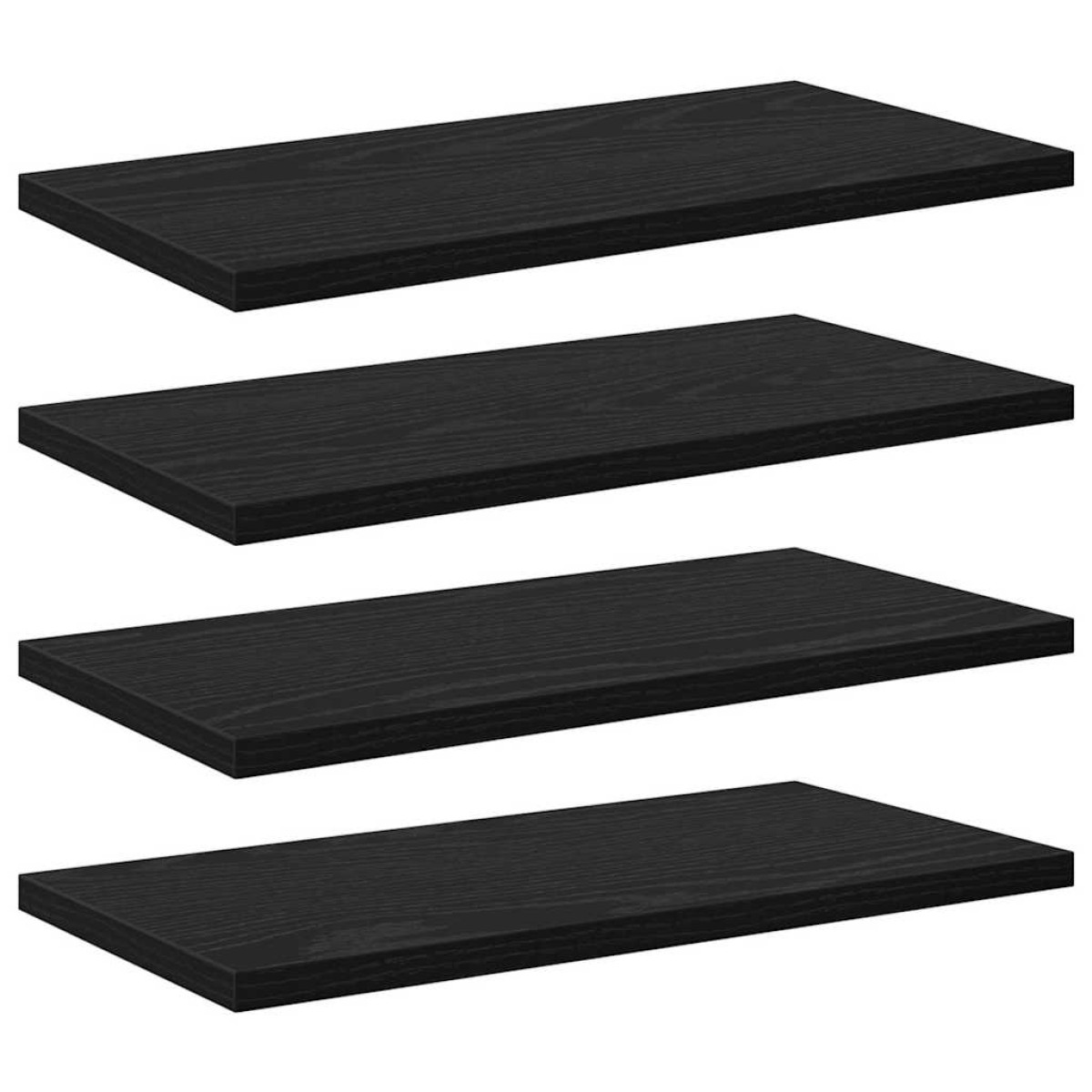 vidaXL Ράφι Βιβλίων 3 επιπέδων 4 τμχ. 40 x 20 x 1,5 cm Μαύρο