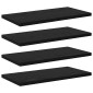 vidaXL Ράφι Βιβλίων 3 επιπέδων 4 τμχ. 40 x 20 x 1,5 cm Μαύρο