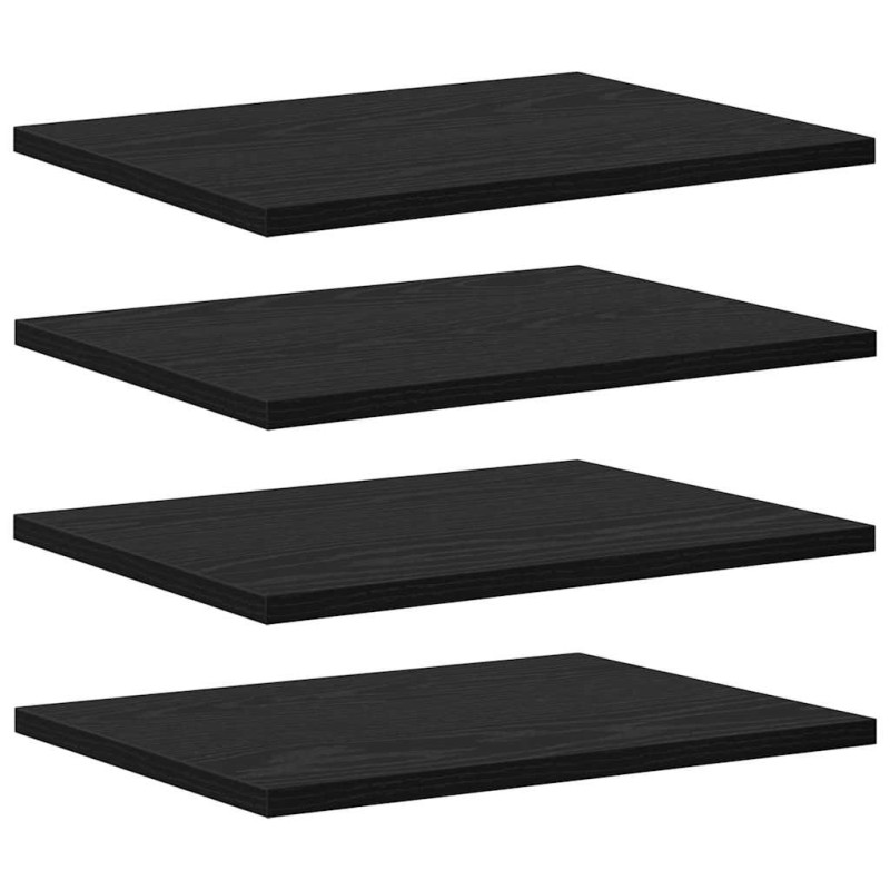 vidaXL Ράφι Βιβλίων 3 επιπέδων 4 τμχ. 40 x 30 x 1,5 cm Μαύρο