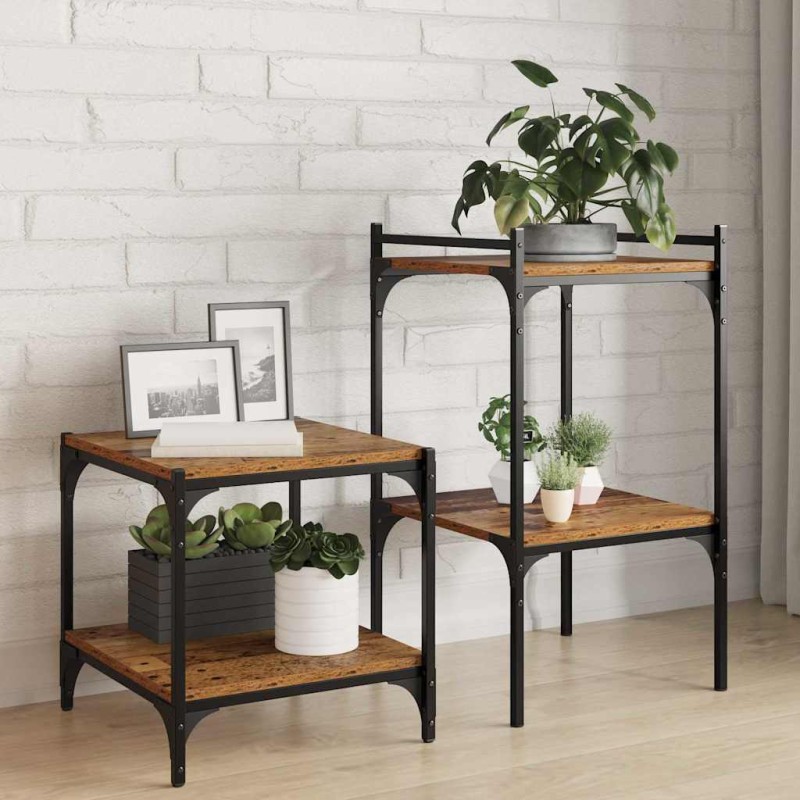 vidaXL Ράφι Βιβλίων 3 επιπέδων 4 τμχ. 40 x 40 x 1,5 cm Καφέ