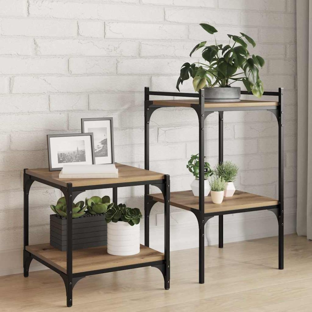 vidaXL Ράφι Βιβλίων 3 επιπέδων 4 τμχ. 40 x 40 x 1,5 cm Καφέ