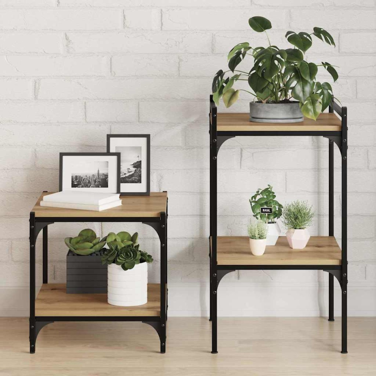 vidaXL Ράφι Βιβλίων 3 επιπέδων 4 τμχ. 40 x 40 x 1,5 cm Καφέ