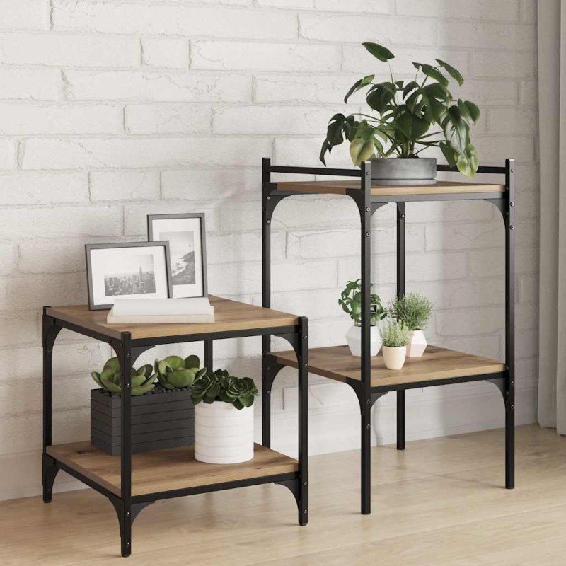 vidaXL Ράφι Βιβλίων 3 επιπέδων 4 τμχ. 40 x 40 x 1,5 cm Καφέ