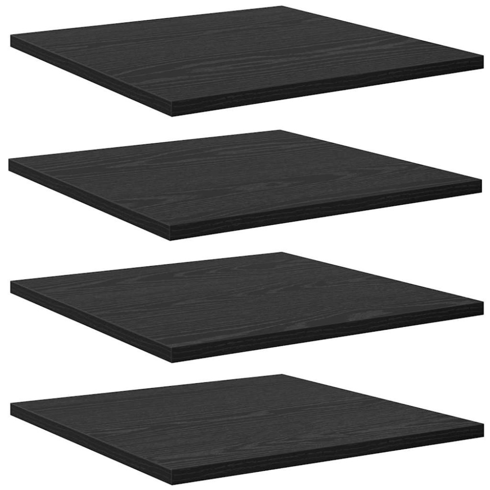 vidaXL Ράφι Βιβλίων 3 επιπέδων 4 τμχ. 40 x 40 x 1,5 cm Μαύρο