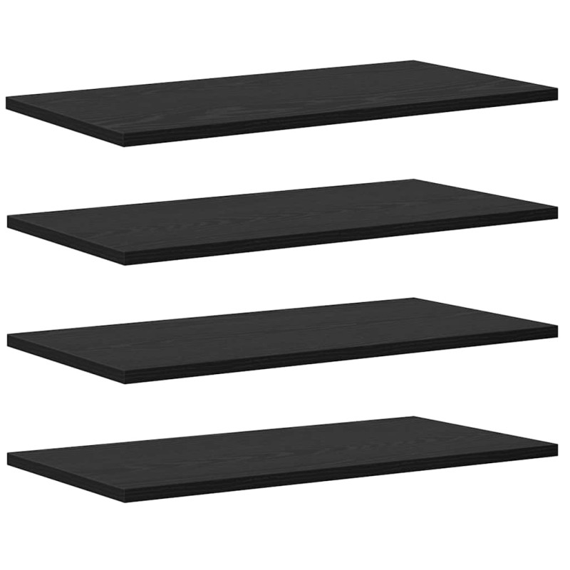 vidaXL Ράφι Βιβλίων 3 επιπέδων 4 τμχ. 60 x 30 x 1,5 cm Μαύρο