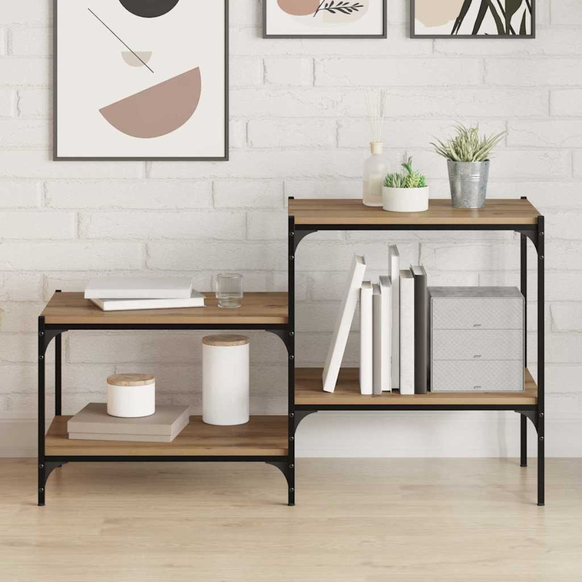 vidaXL Ράφι Βιβλίων 3 επιπέδων 4 τμχ. 60 x 40 x 1,5 cm Καφέ
