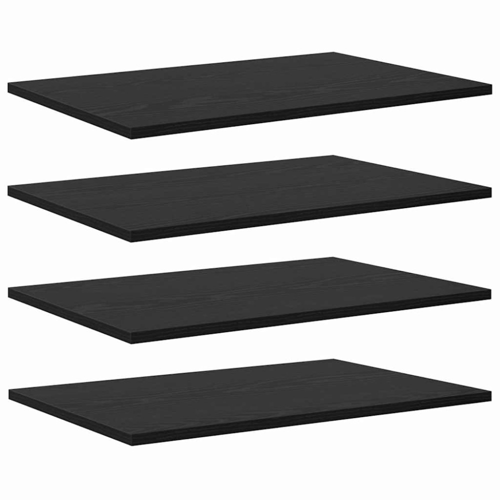 vidaXL Ράφι Βιβλίων 3 επιπέδων 4 τμχ. 60 x 40 x 1,5 cm Μαύρο