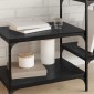 vidaXL Ράφι Βιβλίων 3 επιπέδων 4 τμχ. 60 x 40 x 1,5 cm Μαύρο
