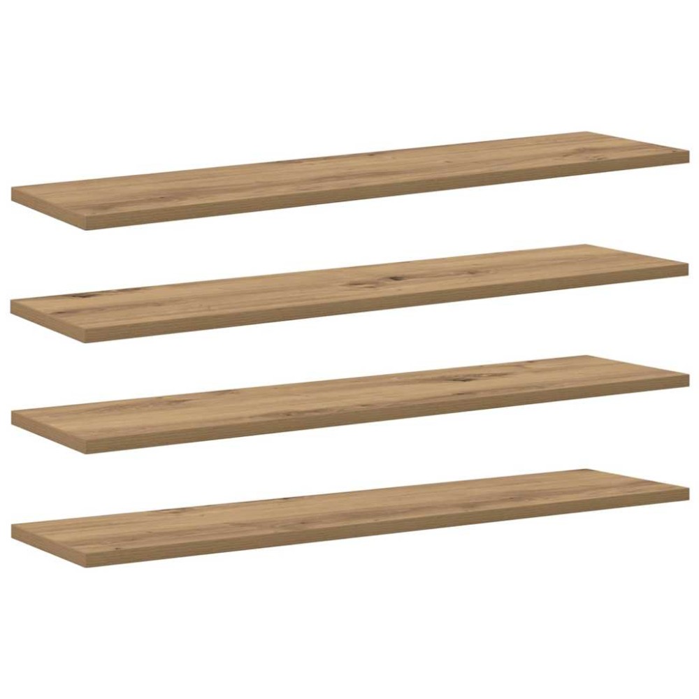 vidaXL Ράφι Βιβλίων 3 επιπέδων 4 τμχ. 80 x 20 x 1,5 cm Καφέ